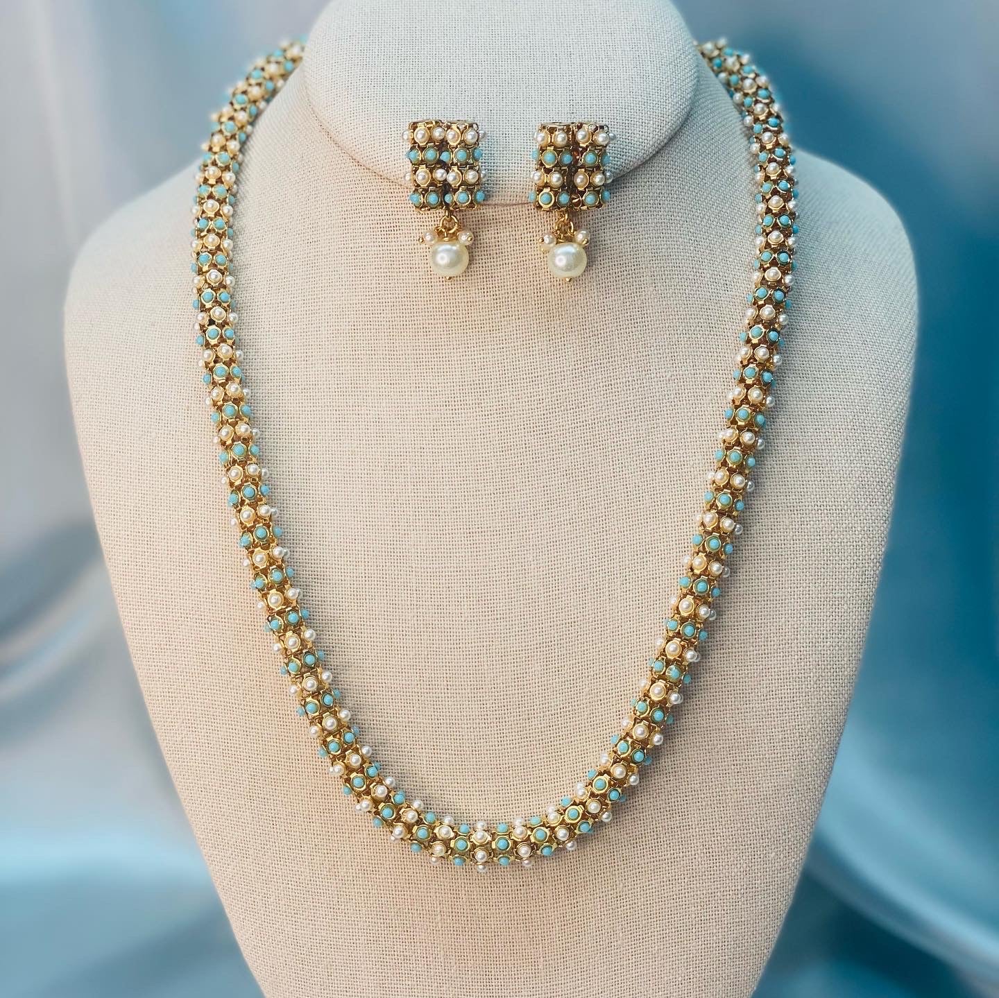 SWASTI Beads Mala with Earrings - Choose Color