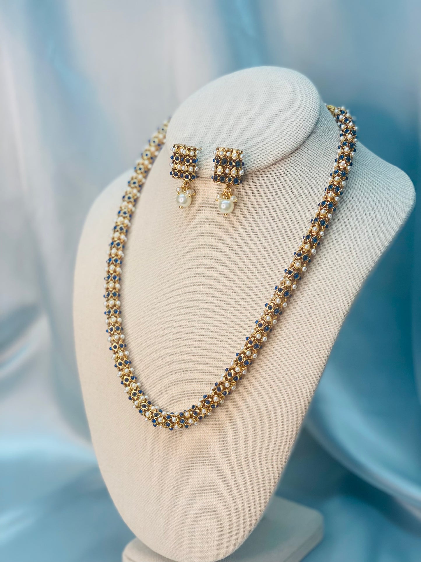 SWASTI Beads Mala with Earrings - Choose Color