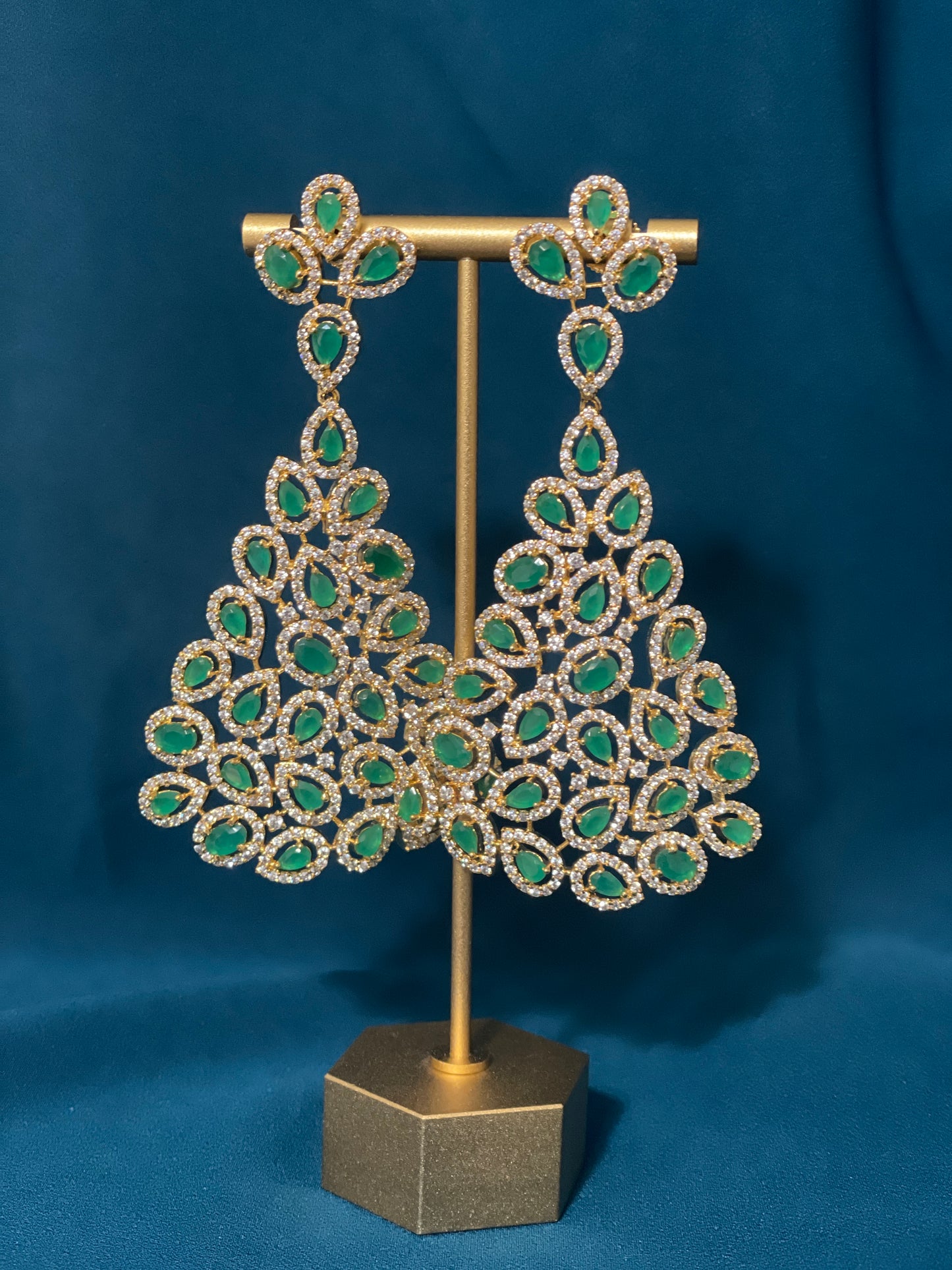 ALILA American Diamond Earrings - Emerald green
