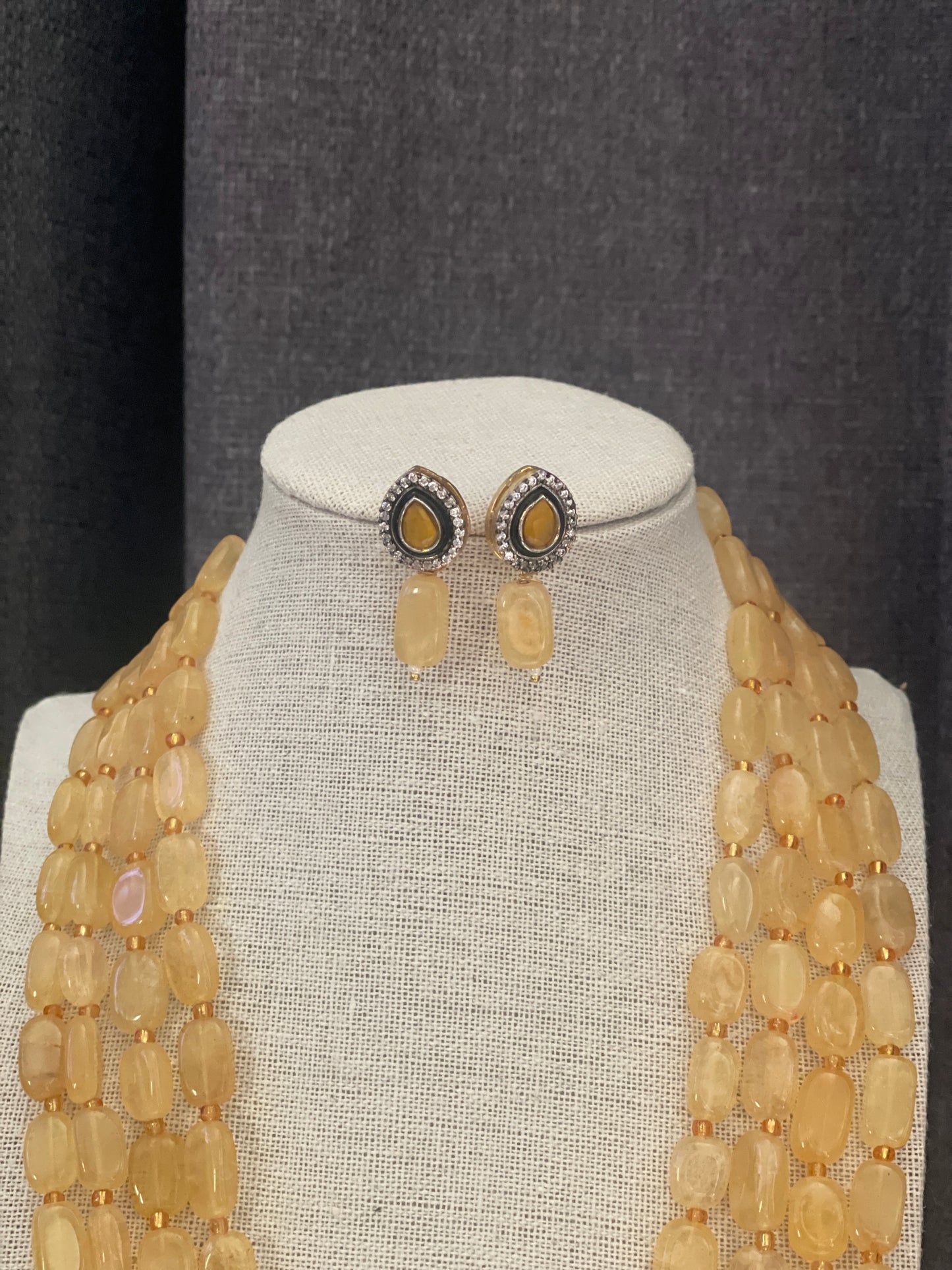RIYA - Beads Mala with Earrings - Choose Color