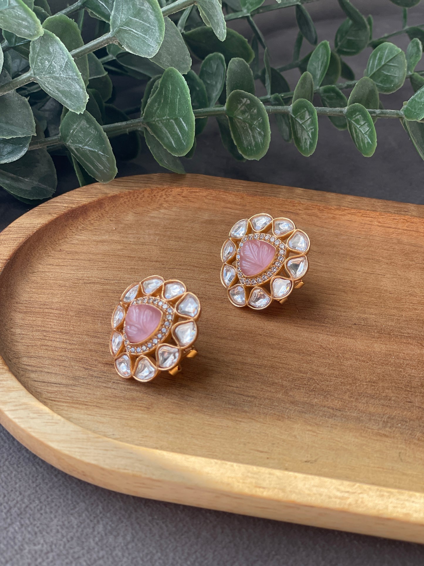RIANA Moissanite Premium Quality Studs - Blush