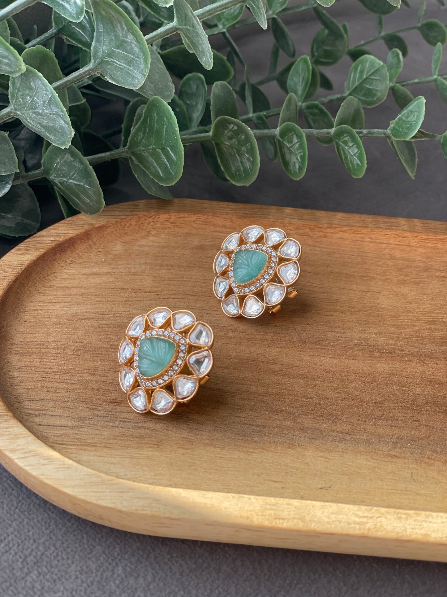 RIANA Moissanite Premium Quality Studs - Mint