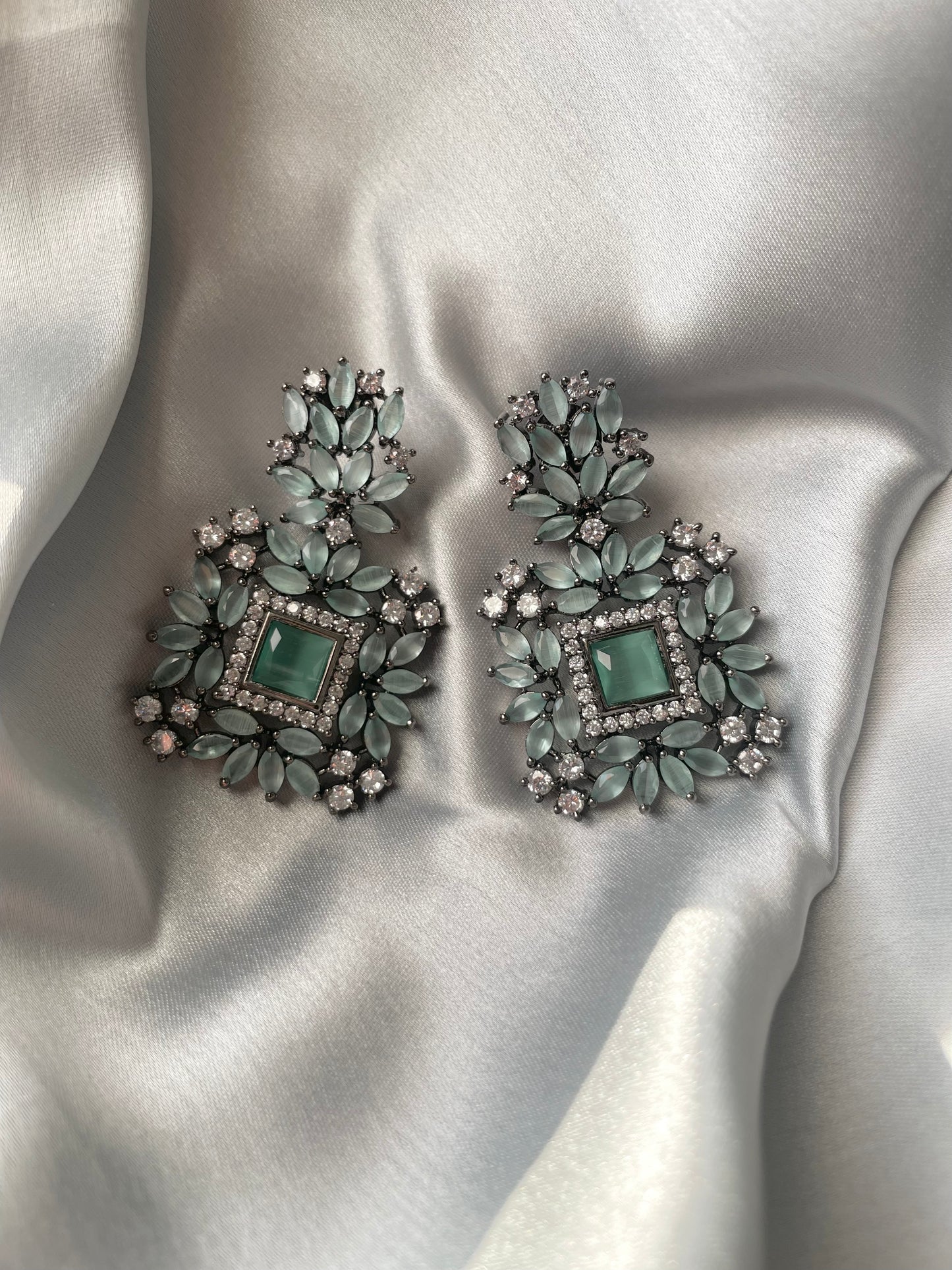 RIANA American Diamond pastel Earrings