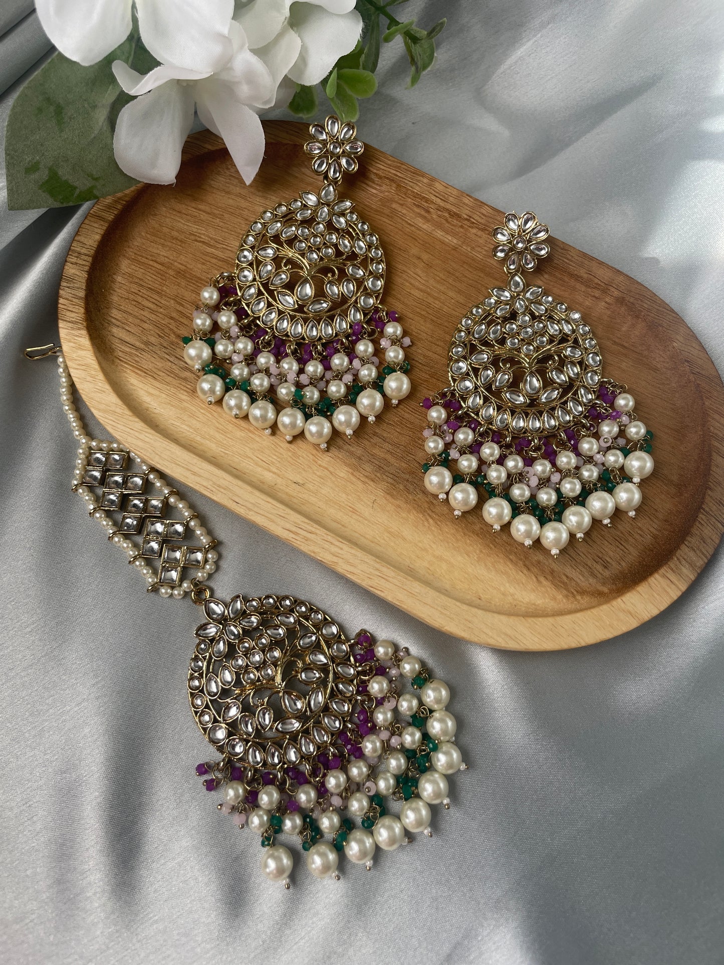 FALAK - purple green - HOUSE OF SAANVI