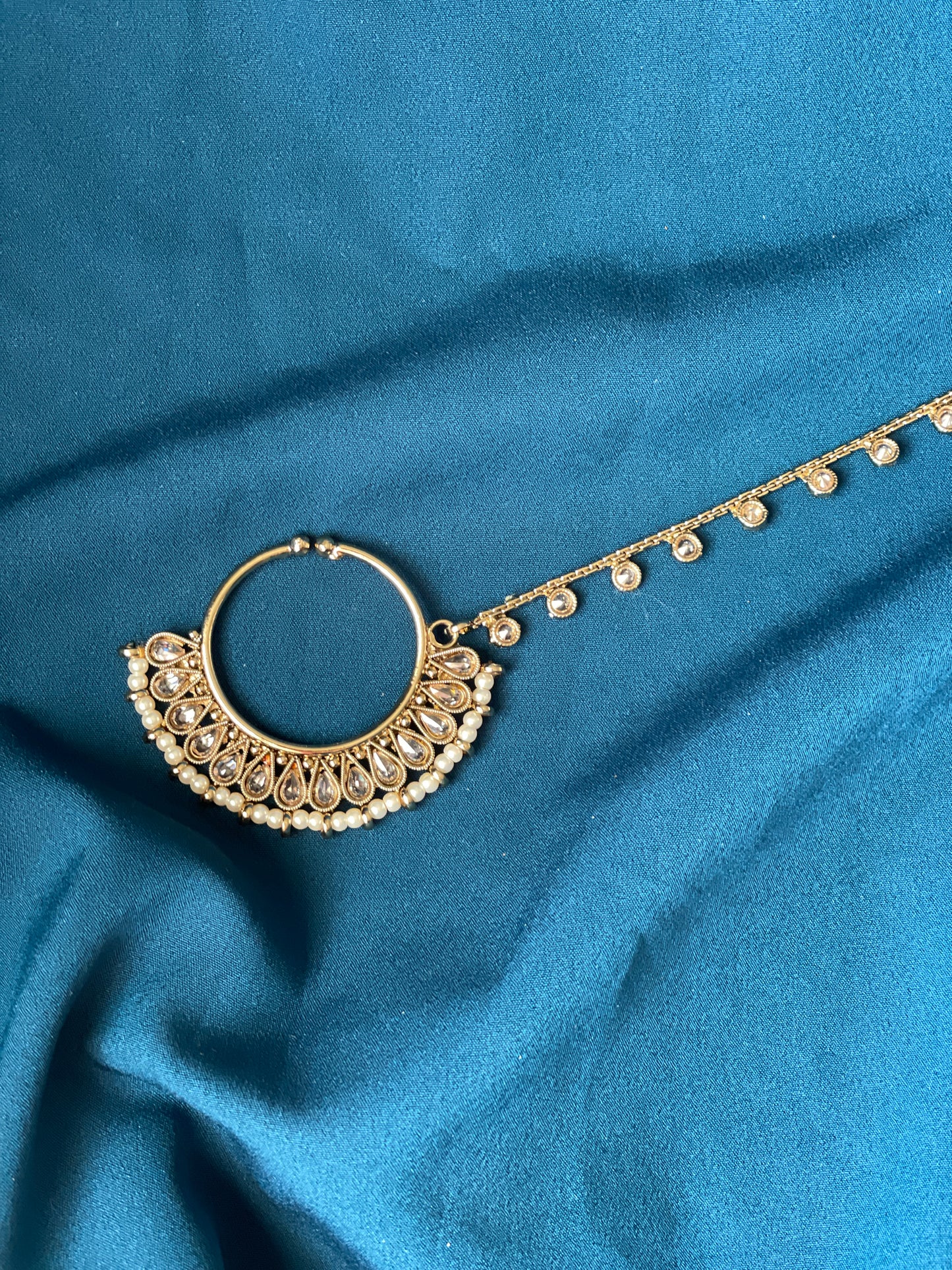 SADAF nose ring - gold - HOUSE OF SAANVI