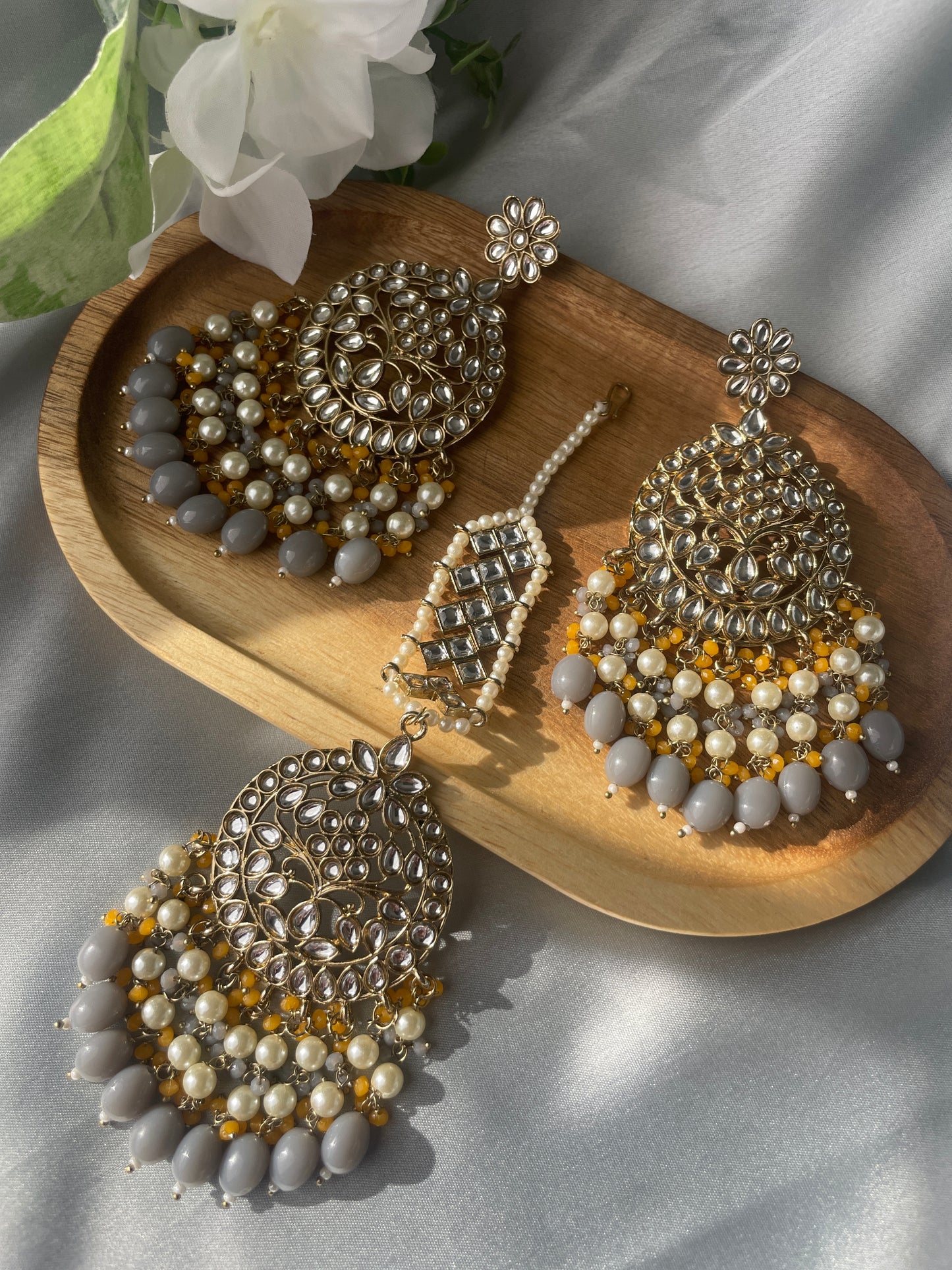 FALAK - yellow grey - HOUSE OF SAANVI