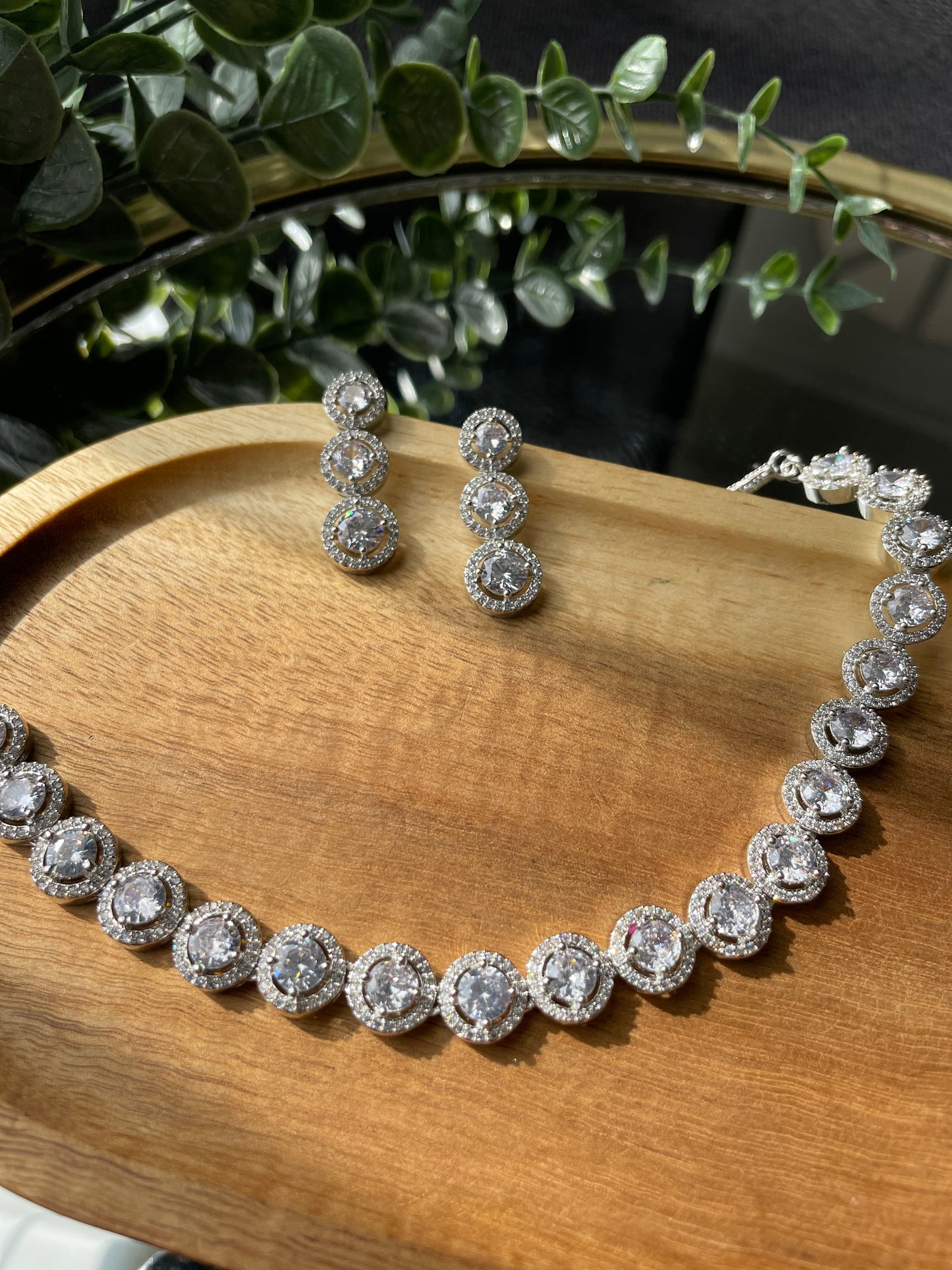 TASHI AD Necklace Set - HOUSE OF SAANVI