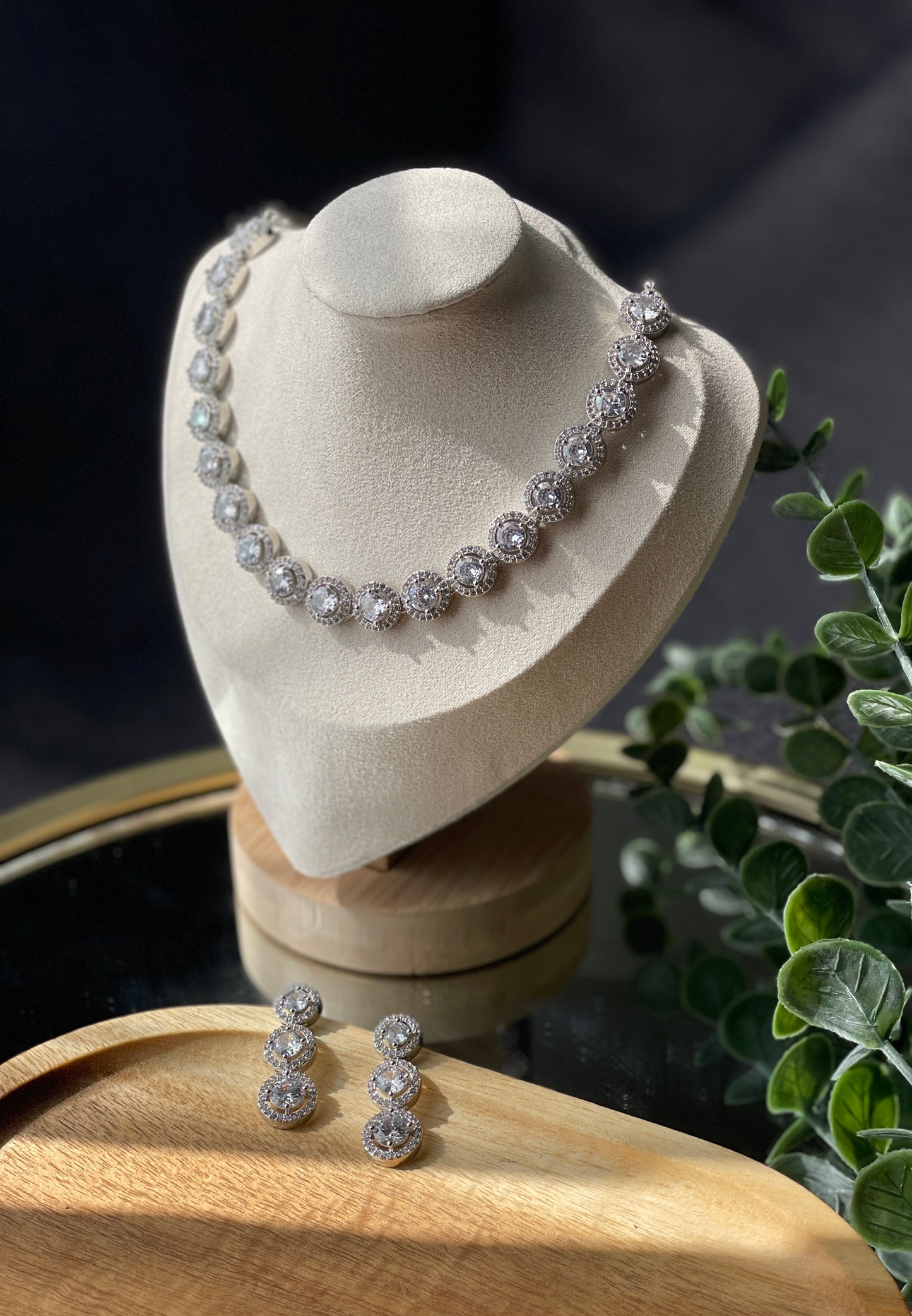 TASHI AD Necklace Set - HOUSE OF SAANVI