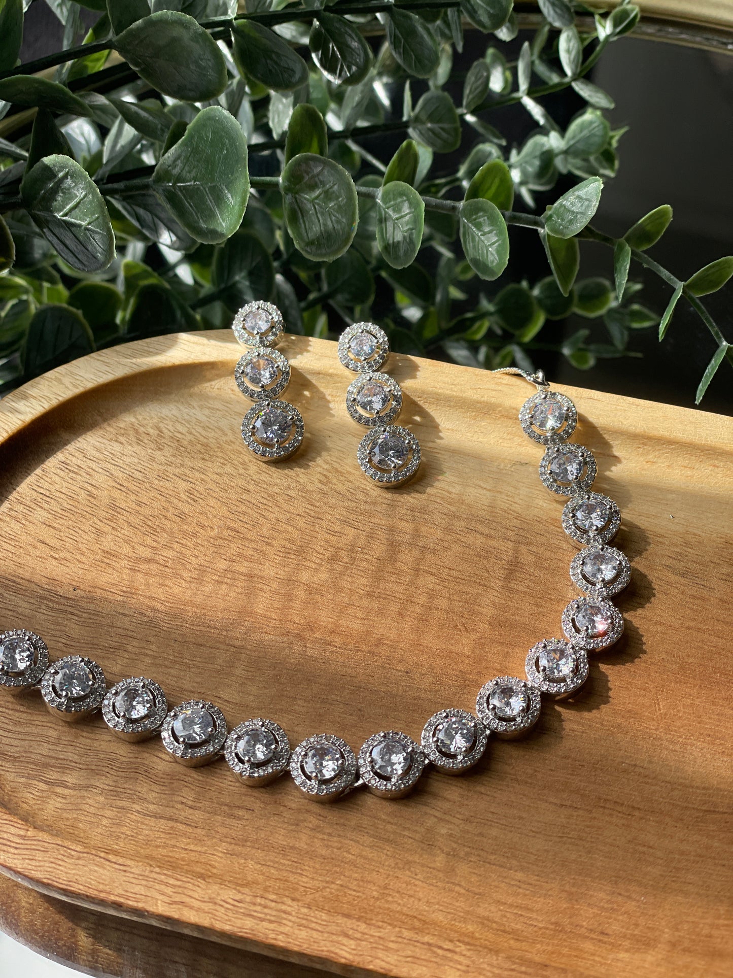 TASHI AD Necklace Set - HOUSE OF SAANVI