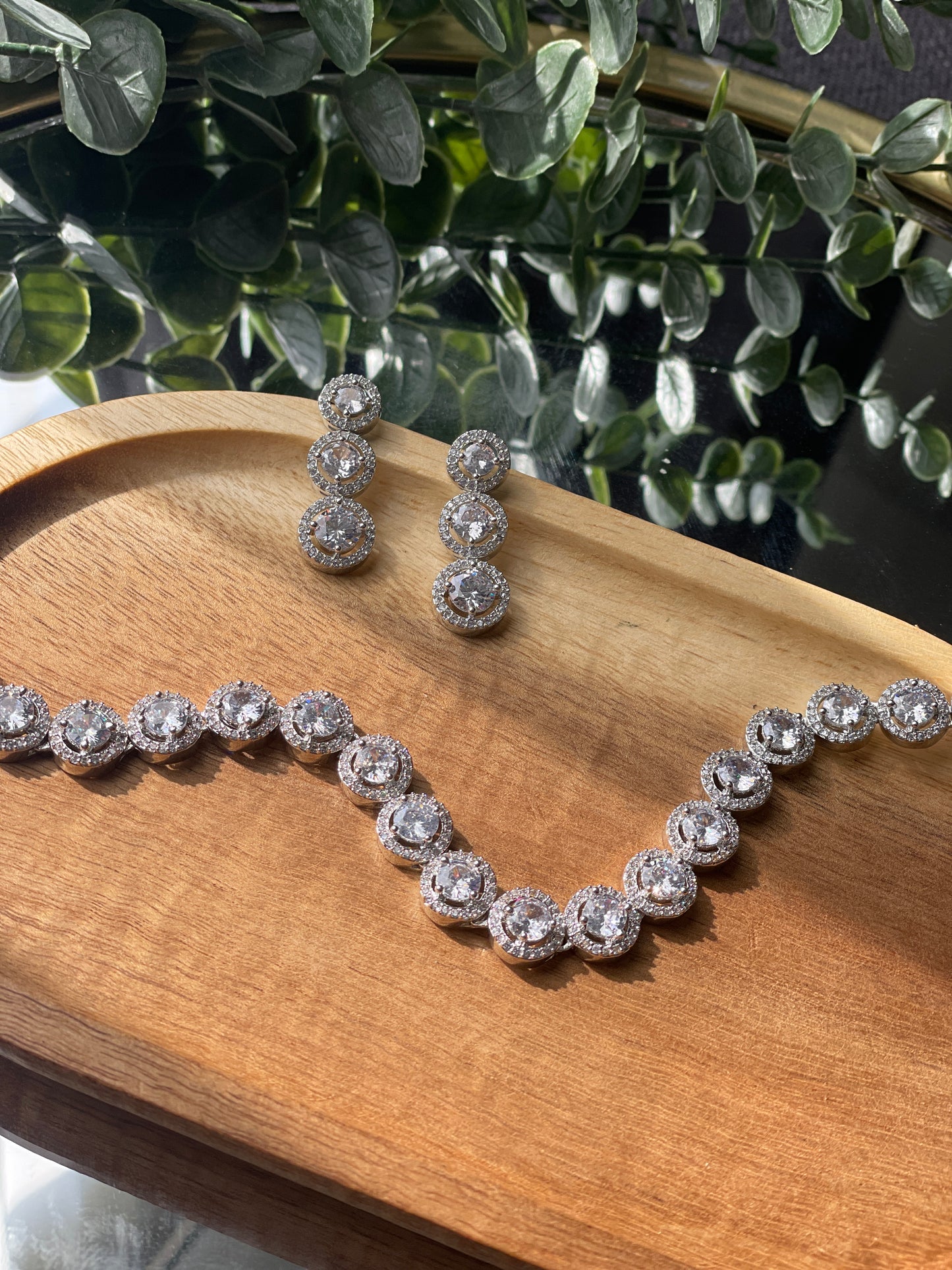 TASHI AD Necklace Set - HOUSE OF SAANVI