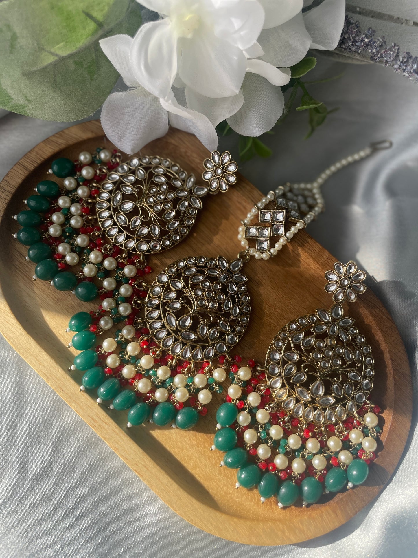 FALAK - red green - HOUSE OF SAANVI