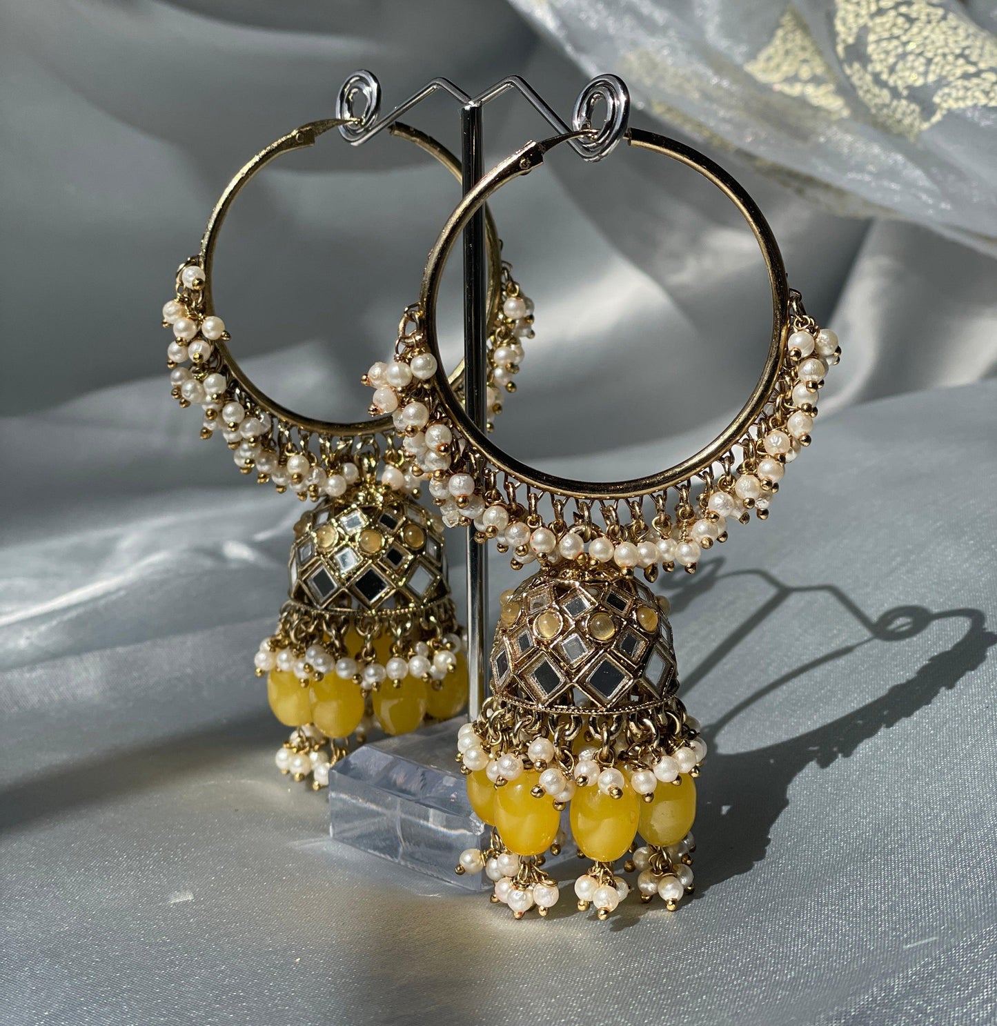FIZAA HOOPS - Amber - HOUSE OF SAANVI