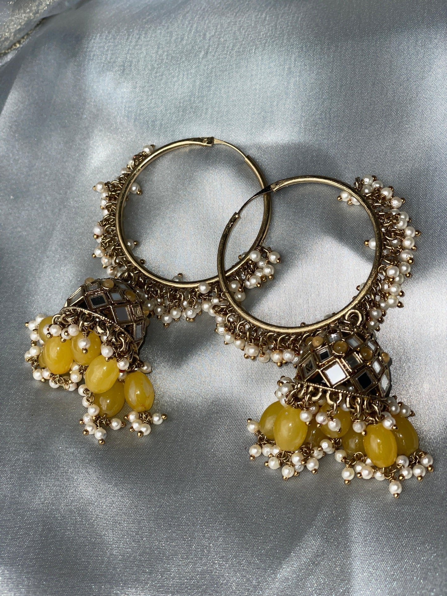 FIZAA HOOPS - Amber - HOUSE OF SAANVI