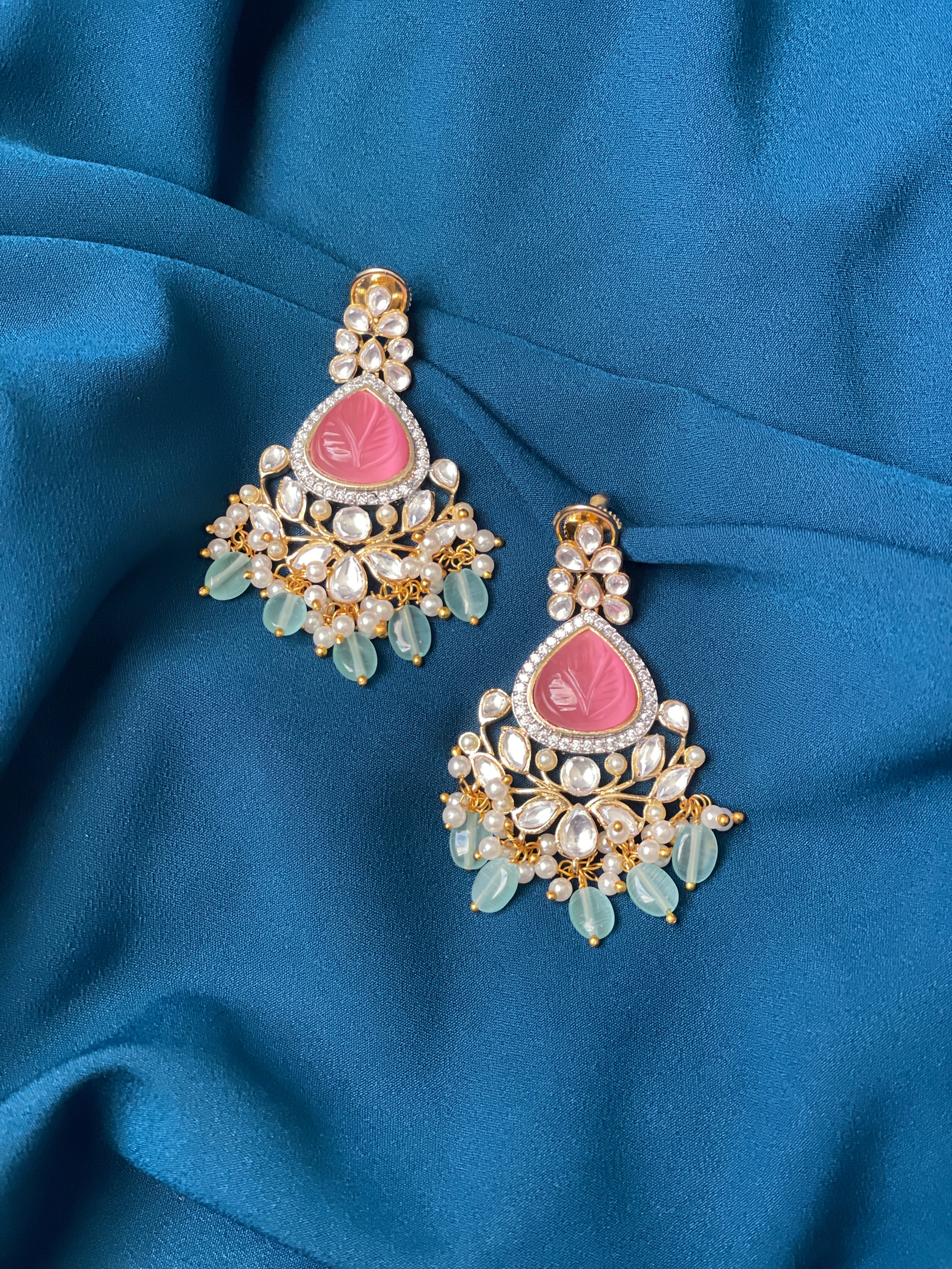 Clustered pearl design antique Chand Bali Desgner Earring - EARRINGS -  Copper and Brass Jewellery Collection - MANEK RATNA