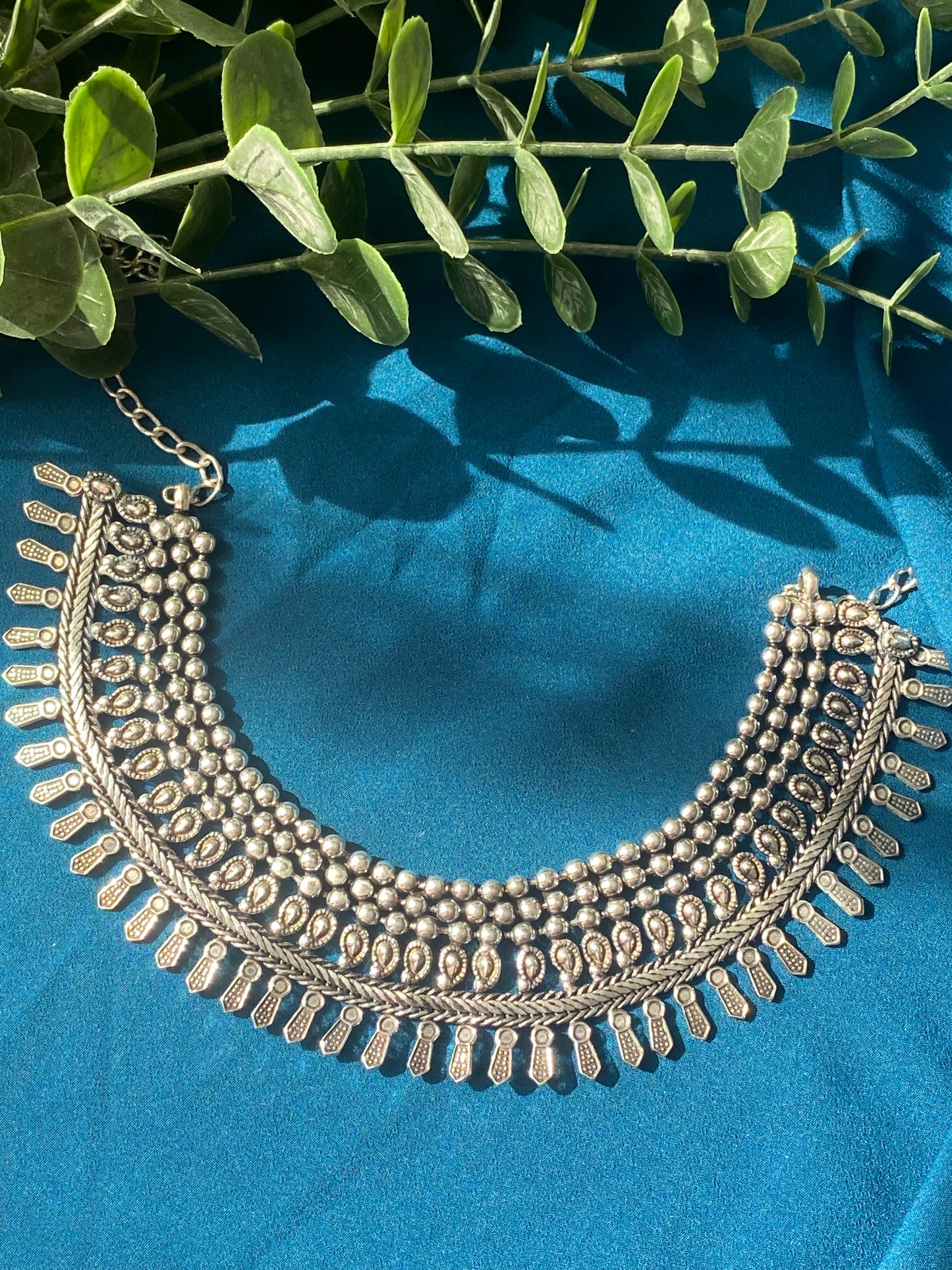 TANU Oxidised Necklace in Silver