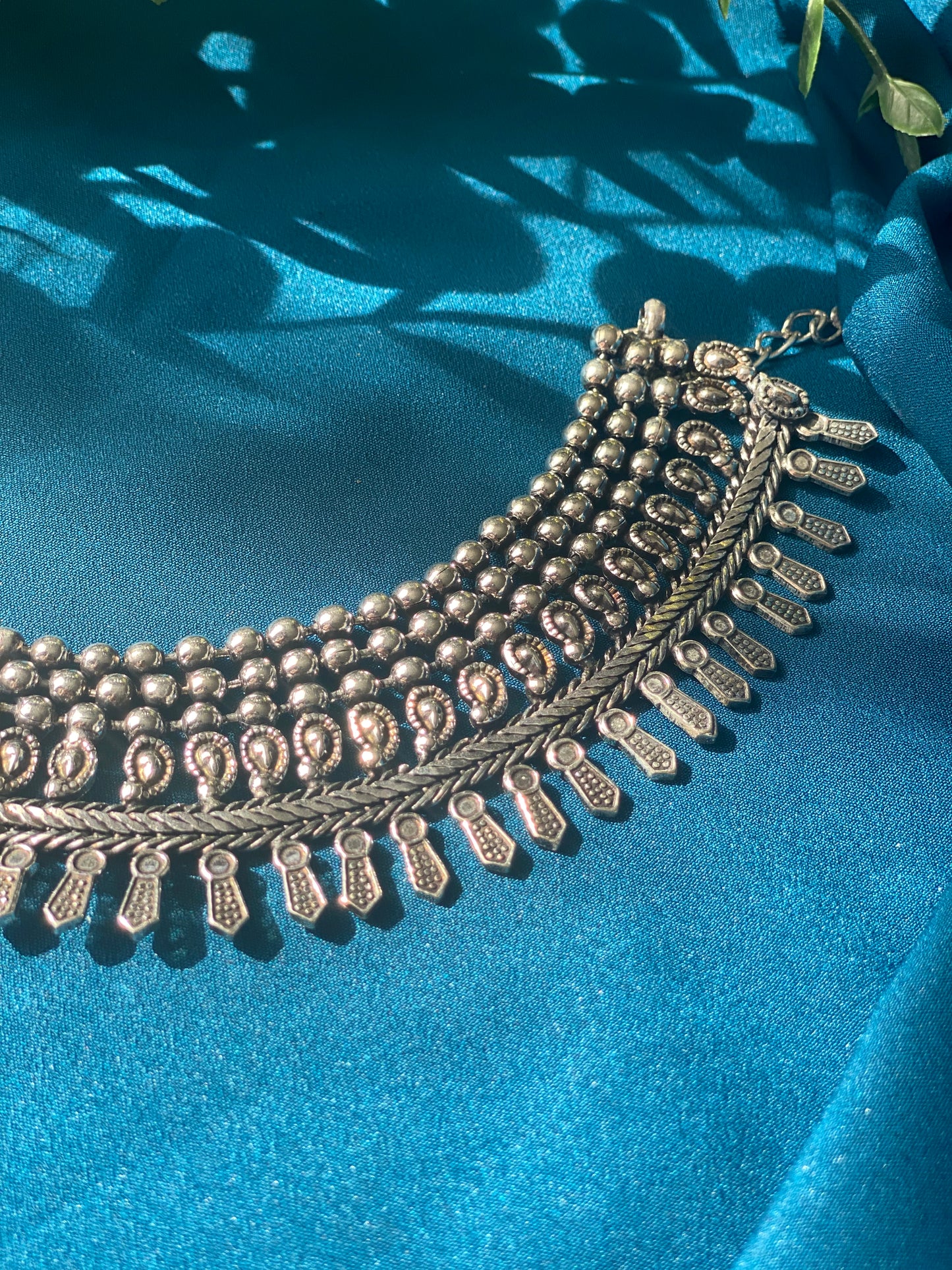 TANU Oxidised Necklace in Silver