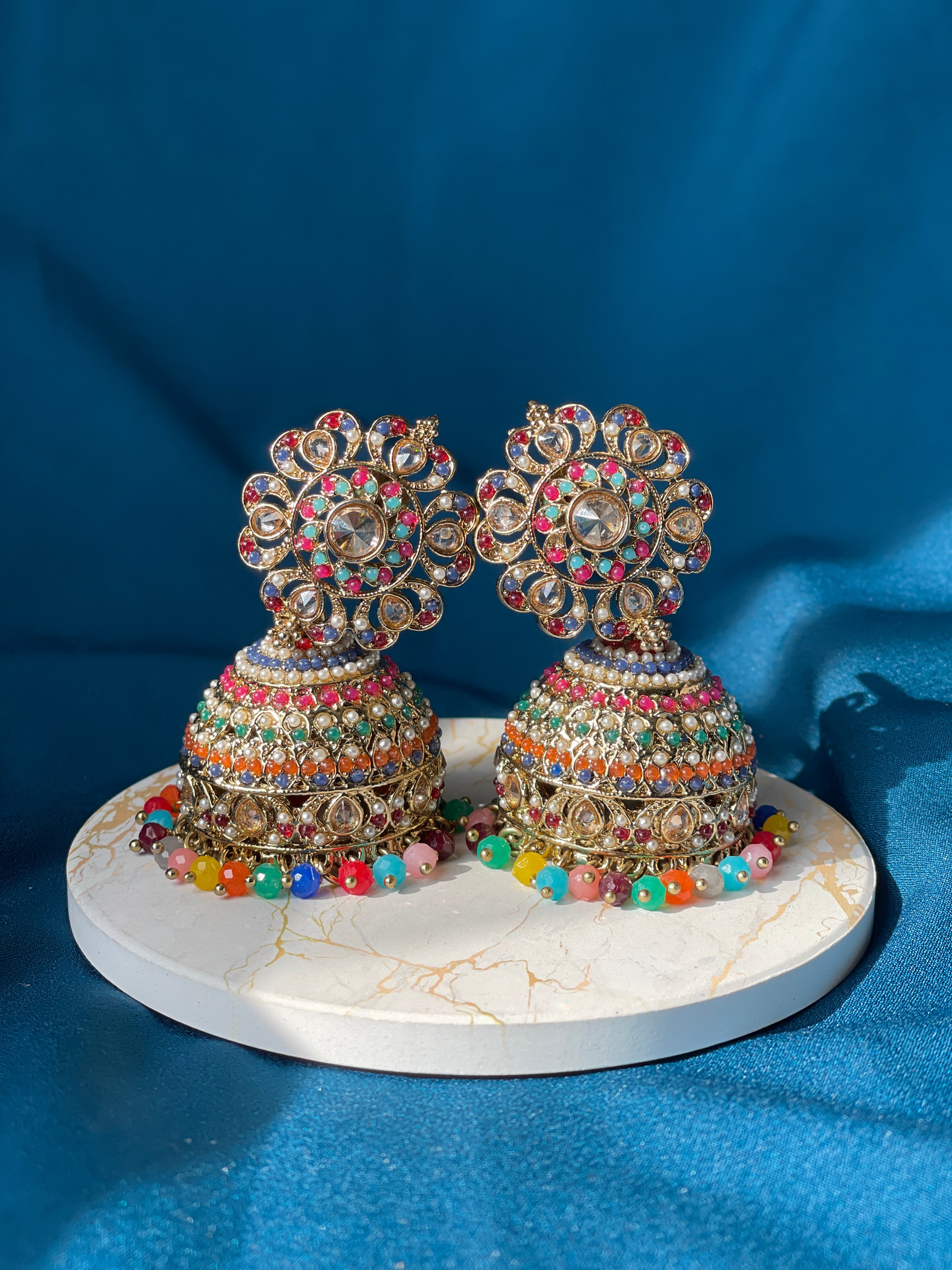 Navratna jhumkas on sale