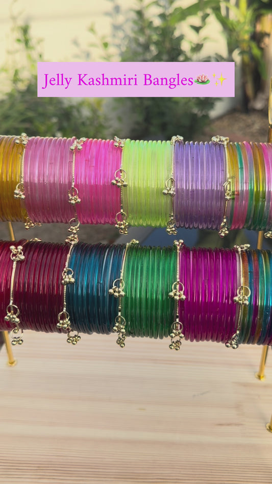 Viral Jelly Kashmiri Glass Bangles Set