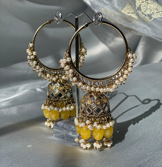 FIZAA HOOPS - Amber - HOUSE OF SAANVI